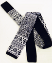 Classic Fair Isle Retro 60s Mod Knitted Silk Tie