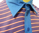 Mavers Mens Retro Sixties Stripe Mod Polo Shirt MB
