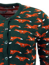 Retro Sixties Mod Running Fox Knitted Cardigan
