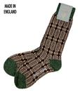 + Kedleston SCOTT-NICHOL Dogtooth Stripe Socks