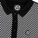 SKA & SOUL Men's Mod Checkerboard Woven Polo