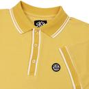 SKA & SOUL Twin Tipped Oxford Mod Polo Shirt LEMON