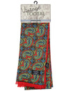 TOOTAL 60s Md Retro Floral Paisley Silk Scarf