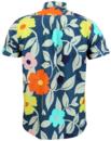 TUKTUK Retro Mod Vibrant Big Floral Print Shirt