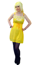 TULLE Retro 60s Crochet Mod 'Lemon' Parfait Dress