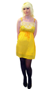 TULLE Retro 60s Crochet Mod 'Lemon' Parfait Dress