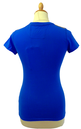 'Jenson' - Womens Retro T-Shirt by UCLA (Blue)