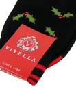 + VIYELLA Christmas Holly Print Retro Socks