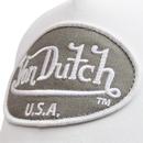 VON DUTCH USA Patch Retro Trucker Cap WHITE/GREY