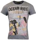 Ocean Ride WRANGLER Retro Beach Print T-Shirt