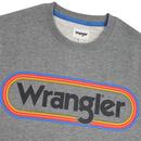 WRANGLER Rainbow Stripe Multi Logo 70s Sweatshirt