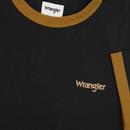 WRANGLER Retro 1970s Indie Ringer T-shirt (Black)