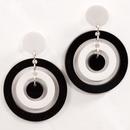 Ada Binks for Madcap England 60s Mod Concentric Circles Earrings in Black