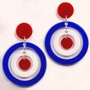 Ada Binks for Madcap England 60s Mod Target Concentric Circles Earrings 