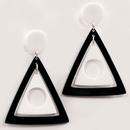 Ada Binks for Madcap England 60s Mod Concentric Triangles Earrings in Black