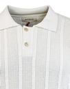 Aaron AFIELD 60s Mod Waffle Stripe Knitted Polo PW