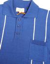 Alfaro AFIELD Men's Mod Stripe Knitted Polo BLUE