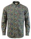 AFIELD 60s Mod Button Down Painted Paisley Shirt