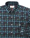 Tab AFIELD Op Art 70s Mountains Flannel Overshirt
