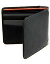 Ali LUKE Retro Contrast Trim Leather Wallet BLACK