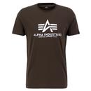 Alpha Industries Basic Retro Logo Tee in Black Olive 100501B 403