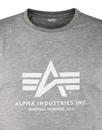 ALPHA INDUSTRIES Men's Retro Basic Logo Tee - Grey