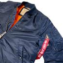 MA1 VF ALPHA INDUSTRIES Mod Bomber Jacket in Navy