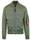 alpha industries ma1 tt 70s mod bomber jacket sage