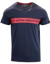 ALPHA INDUSTRIES Red Stripe Chest Logo Indie Tee N