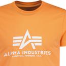 ALPHA INDUSTRIES Retro Logo Crew Tee (Tangerine)