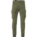 alpha industries mens tapered leg spy cargo pants olive green