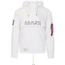 alpha industries mens mars mission anorak hooded lightweight jacket white