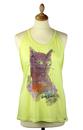Treena ANDY WARHOL Retro 50s Cat Print Vest Top