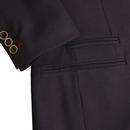 ANTIQUE ROGUE Mod Hopsack Suit Jacket (Burgundy)