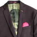 ANTIQUE ROGUE Mod Hopsack Suit Jacket (Burgundy)