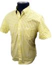 'Baracuta G9 Short Sleeve Gingham Shirt' (Aqua) 