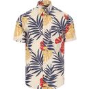 BEN SHERMAN Retro Reverse Palm Print Shirt (Mango)