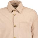 BARACUTA Archive Suede Jacket Overshirt Sandstone