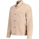 BARACUTA Archive Suede Jacket Overshirt Sandstone