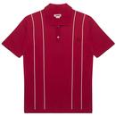 Baracuta Men's 1960s Mod Made in Italy Classic Polo Knit in Ruby Wine
