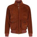 Baracuta G9 Cord Harrington Jacket in Cognac BRCPS0970