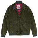 Baracuta G9 Cord Harrington Jacket in Olive BRCPS0970 634