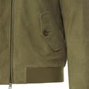 BARACUTA G9 Suede Mod Harrington Jacket Army Green