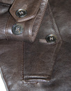 BARACUTA G4 Oiled Leather Harrington - Dark Brown