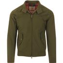 baracuta mens retro classic mod harrington zip jacket beech green