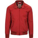 baracuta mens authentic fit harrington zip jacket red tartan lining red