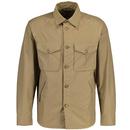 Baracuta Lightweight Military Shirt Jacket Tan