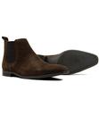 William BASE LONDON 1960s Mod Suede Chelsea Boots