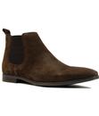 William BASE LONDON 1960s Mod Suede Chelsea Boots