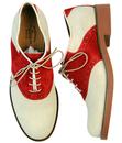 Albany BASS WEEJUNS Retro 1960s Suede Saddle Shoes